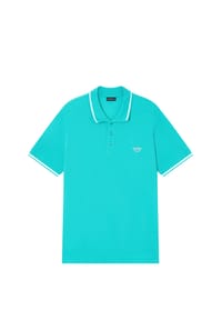 EMPORIO ARMANI - Herren Poloshirt - ESSENTIAL, Pique, Logo, Baumwolle, einfarbig - Hellblau