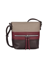 TOM TAILOR ELLEN - Umhängetasche, Kunstleder, Reißverschluss, für Damen - DARK BROWN