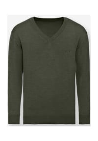 Witt - V-Pullover - grau-meliert