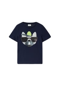 s.Oliver - T-Shirt, Wendepailetten, für Kinder - blau
