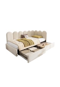 KOMHTOM - Polsterbett 190x200cm in Beige(Ohne Matratze) - Beige