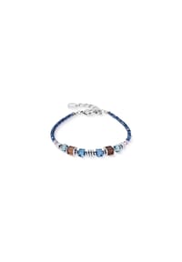 COEUR DE LION - Armband Wave Cube Flow - Blau-Grau