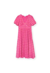KITE - Damen Lydlinch Besticktes Kleid Fleur De Vigne Bio-Baumwolle - pink