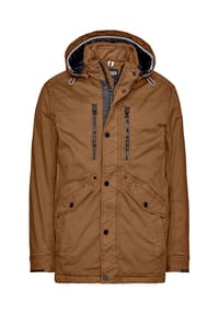 redpoint - Baumwoll-Parka mit abnehmbarer Kapuze und Stretch KORWIN - dk. beige