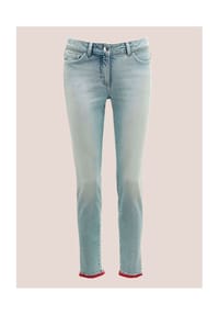 MADELEINE - Jeans mit farbigem Beinabschluss - blue / bleached