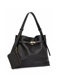 collezione alessandro® - Schultertasche Roma aus softem Leder, Made in Italy - blau
