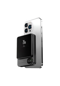 S&T DESIGN - Magnetische Powerbank kabellos 10000 mAh - Grau