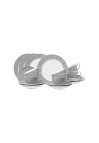Ritzenhoff & Breker Kaffeeservice Doppio 18er Set grau - DOPPIO - grau
