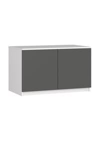 Akord - Kleiderschrank-Aufsatz S90 mit 2 Türen und 2 Einlegeböden - erle