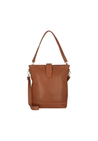 PLEVIER® Bow - Bow Schultertasche Leder 30 cm Laptopfach - cognac