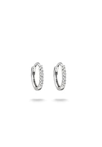 Thomas Sabo - Creolen mit weißem Zirkonia - silberfarben