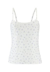 LASCANA - Top Rosali, Spitzenborte, für Damen - 31044 WH-LIGHT BL