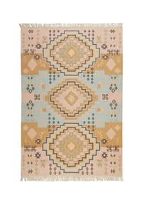 Green Looop - Kelim Teppich Mayenne - - rosa