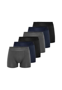 Resteröds - Retro Short / Pant 6er Pack Bamboo - Grau / Dunkelblau / Grün