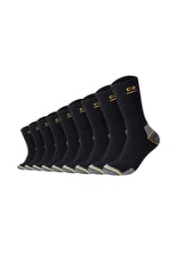 camano® - Unisex Socken, 9er Pack - Work Socks, Baumwolle, Logo, einfarbig - Dunkelgrau