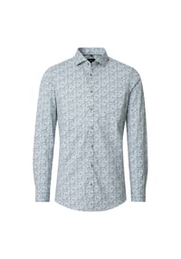 VENTI - Herren Businesshemd langarm Print Body Fit - Hellgrün