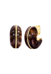 YOKOAMii - Ohrstecker gelbgold Kunststoff blau - gelbgold