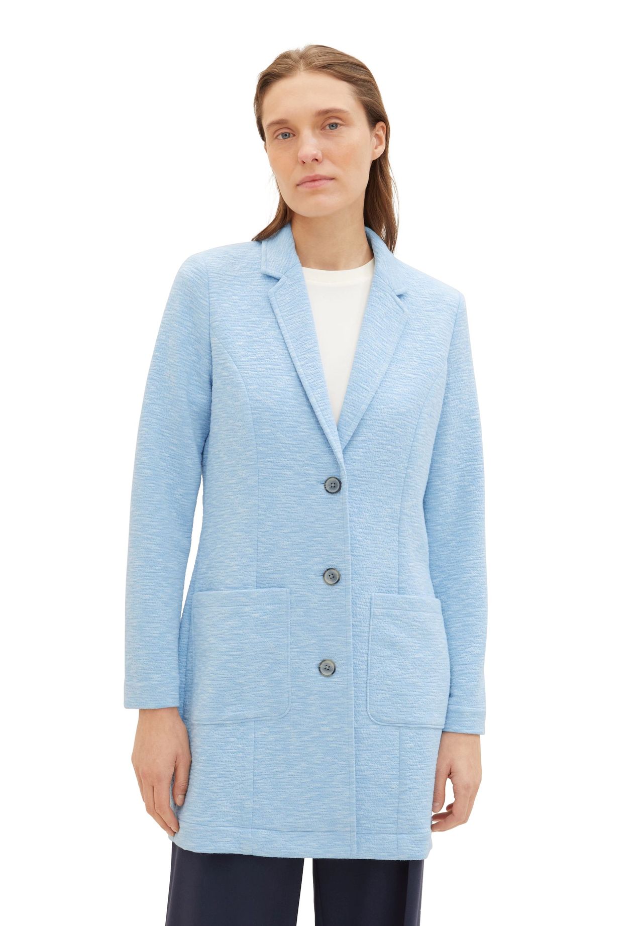 TOM TAILOR Blazermantel, Reverskragen, Melange, für Damen | GALERIA