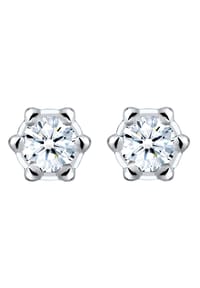 elli. DIAMONDS Ohrringe Basic Ohrstecker Diamant 0.12 Ct. 925 Silber Bild 2