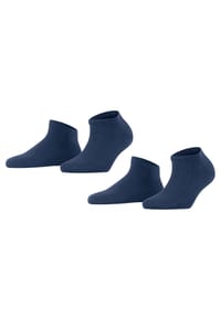FALKE - Damen Socken, 2er Pack - Happy, Sneakersocken, einfarbig - altrosa
