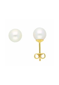 Adelia's - Damen 333 Gold Ohrringe   Ohrstecker mit Süßwasser Zuchtperle - gold