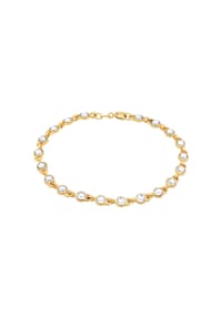 elli. - Armband Tennisarmband Kristalle Modern Klassisch 925 Silber - Gold