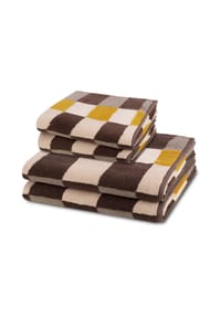 ROSS® 2 X Handtuch 2 X Duschtuch im Set Three Stars - Three Stars - Anthrazit