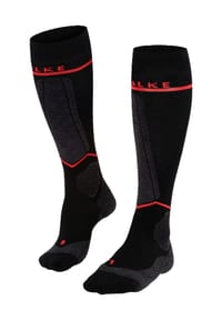 FALKE - SK Compression Wool Kniestrümpfe, Polsterung, Feuchtigkeitstransport, für Damen - 3178 BLACK-NEON W1