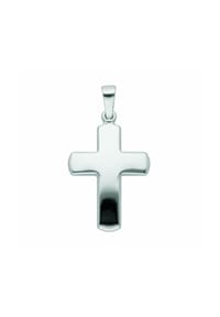 Adelia's - Schmuckset - Set mit Halskette 585 Weißgold Kreuz Anhänger - silber