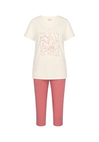 TRIUMPH - Capri-Pyjama, Bio-Baumwolle, für Damen - PP04 PINK/PINK