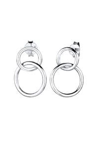 elli. - Ohrringe Basic Kreis Geo Trend 925 Sterling Silber - Gold