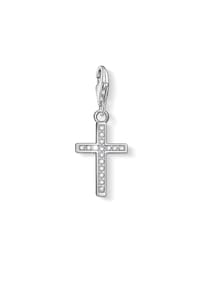 Thomas Sabo CHARM CLUB - Charm-Anhänger Kreuz - silber, weiß