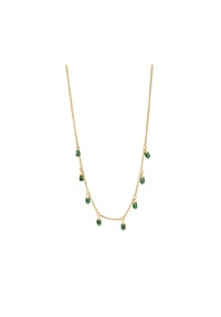 VANDENBERG - Damen Kette mit Anhänger, 925er Silber mit Malachit - GELBGOLD