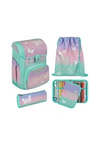 Scooli EASYSTART - Schulranzen-Set, 5-teilig - TÜRKIS/ROSA