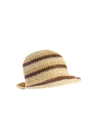 camel active - Luftiger Strohhut mit Logodetail - Gelb