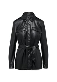 comma, - Kunstlederjacke, Klappkragen, für Damen - 8024  BROWN