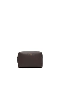 L.CREDI - ELLA Kosmetiktasche, Reißverschluss, Emblem, für Damen - 328 DARK TAUPE