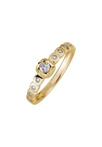 LYOMI - Ring 585/- Gold 9 Diamant Lab Grown 0,21ct. - gelb