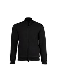 EMPORIO ARMANI - Herren Sweatjacke mit Stehkragen - BASIC TERRY, Zipper, Cotton-Mix - Schwarz