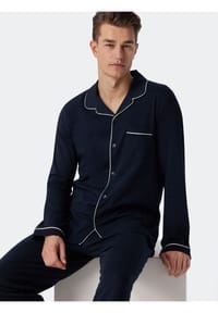 Schiesser Schlafanzug Lang Bündchen Fine Interlock (182025) ab 35,03