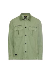 camel active - Overshirt mit Pattentaschen und 2-Wege Stretch - Blattgrün