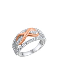 zeeme SILVER - Ring 925/- Sterling Silber 48 Zirkonia - weiß
