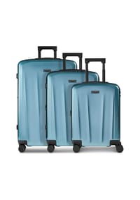 POLICE New York - New York 4 Rollen Kofferset 3-teilig mit Dehnfalte - black