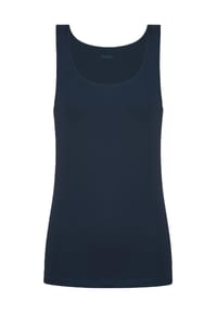 mey - Cotton Pure Unterhemd, breite Träger, für Damen - dunkelblau meliert