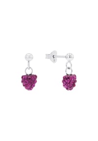 amor - Mädchen Ohrhänger "9210435", 925er Silber - pink