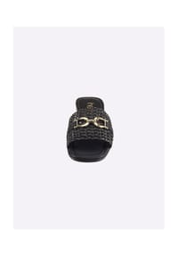 heine - Pantolette - schwarz-goldfarben