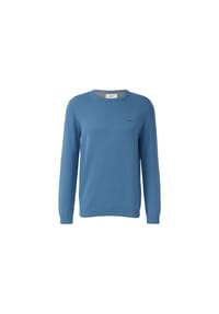 s.Oliver - Strickpullover, Rundhals-Ausschnitt, Logo-Stickerei, für Herren - BLACK/GREY