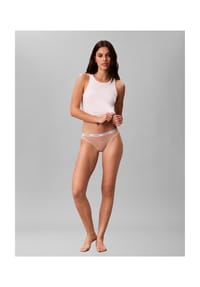 Calvin Klein - Slip Icon Logo, Gummibund, für Damen - 3CC BLK/CEDAR/GREY