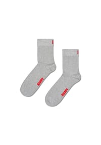 HAPPY SOCKS - Socken "Solid", Rippbündchen - 9700 GREY
