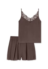 SCHIESSER - Shorty Modern Lace, Spitze, für Damen - 330 DEEP BROWN